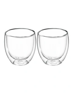 Blend Double Wall Cup 250ml Set of 2 in Clear