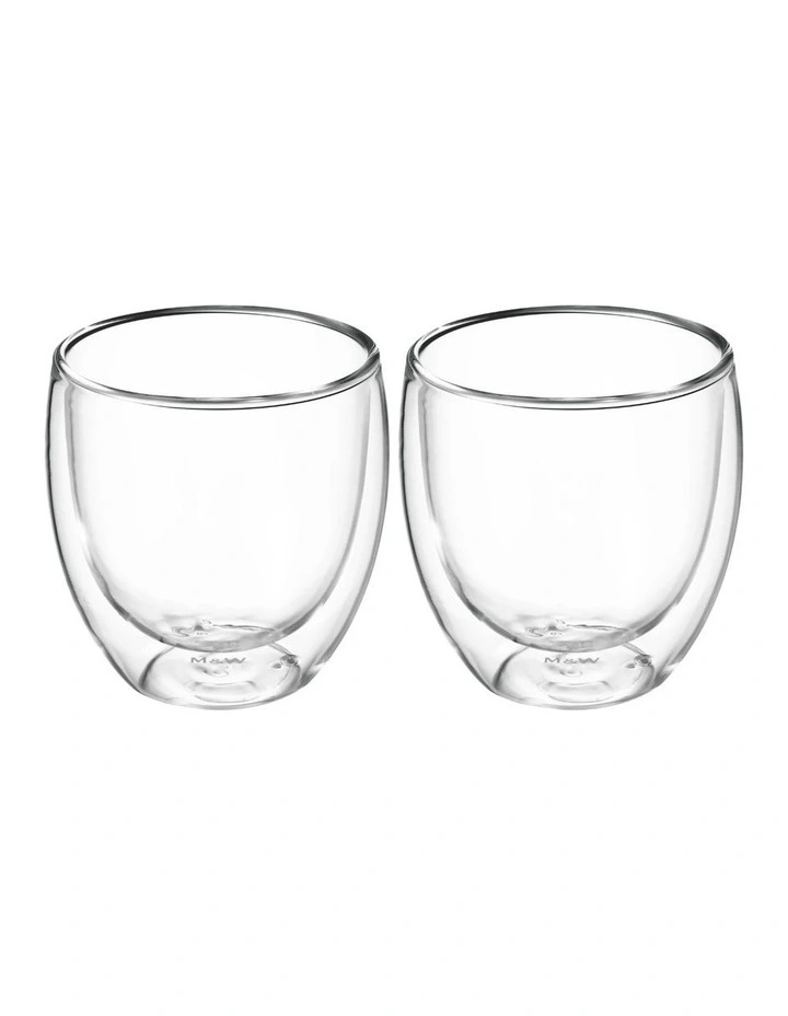 Blend Double Wall Cup 250ml Set of 2 in Clear image 1