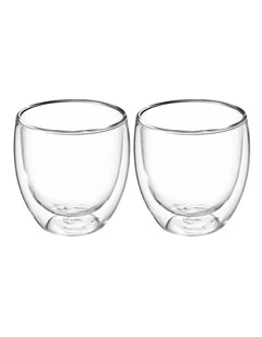 Blend Double Wall Cup 250ml Set of 2 in Clear