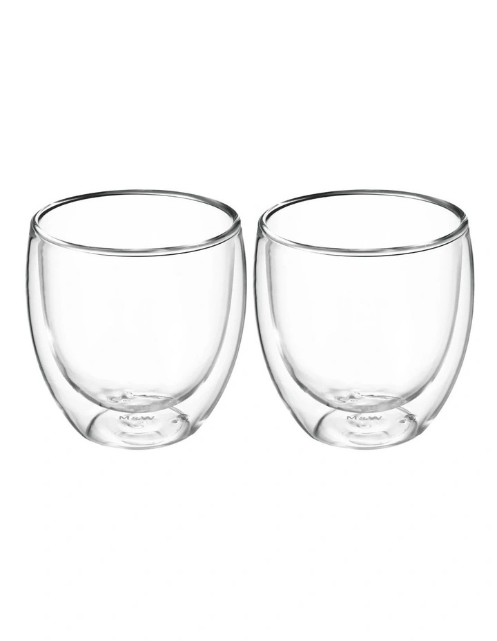 Blend Double Wall Cup 250ml Set of 2 in Clear image 1