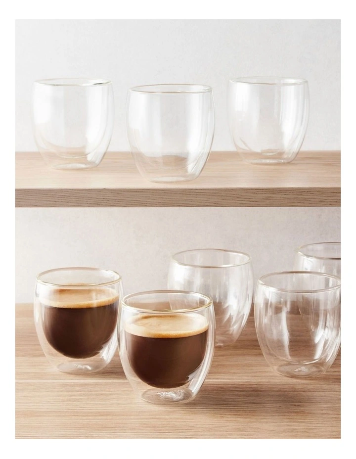 Blend Double Wall Cup 250ml Set of 2 in Clear image 2