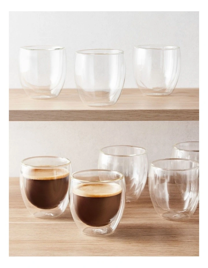 Blend Double Wall Cup 250ml Set of 2 in Clear image 4