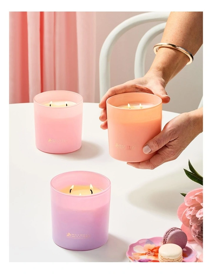 Camilla Vanilla Scented Candle 370g Gift Boxed in Apricot image 2