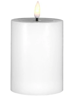 Let's Get Lit LED Flameless Wax Pillar Candle 7.5x10cm Gift Boxed in Natural