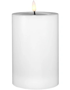 Let's Get Lit LED Flameless Wax Pillar Candle 10x15cm Gift Boxed in Natural