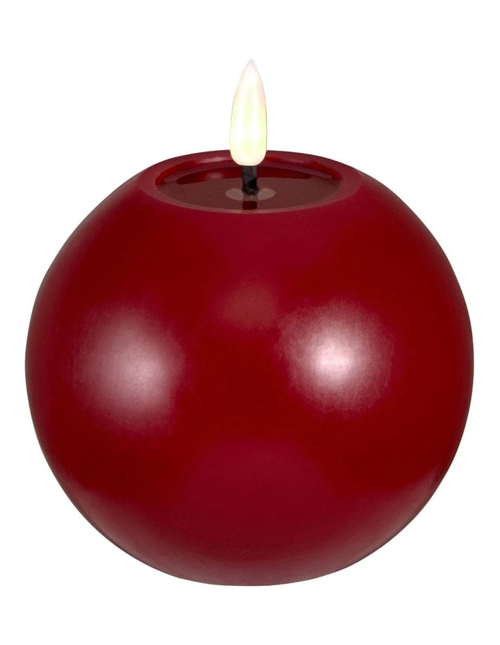 Let's Get Lit LED Flameless Round Wax Candle 10cm Cherry Gift Boxed image 2