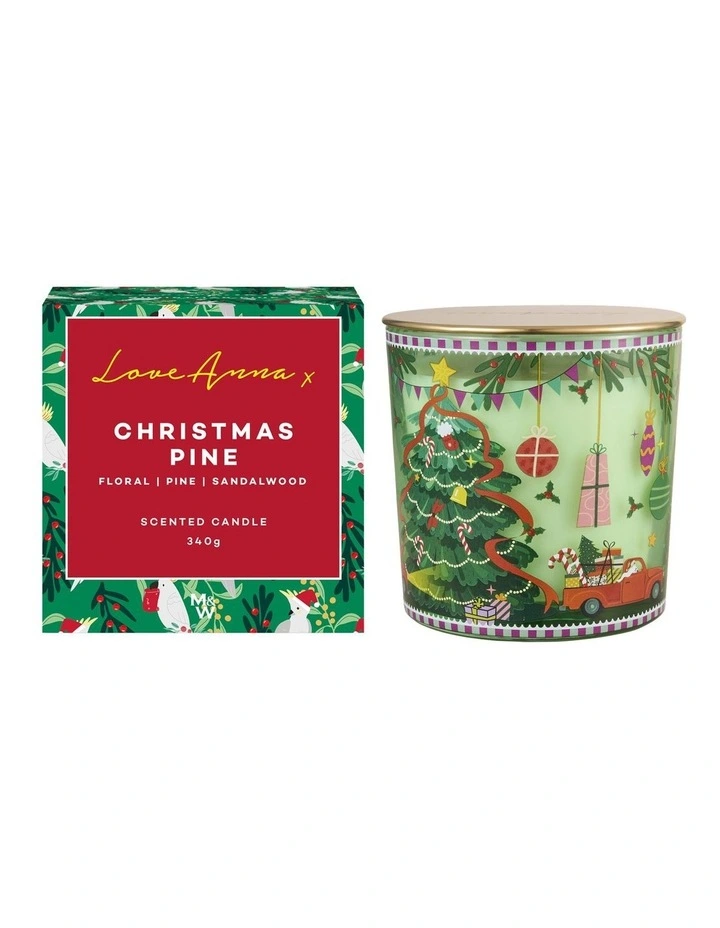 Festive Down Under Christmas Pine Fragrance Candle 340g image 1