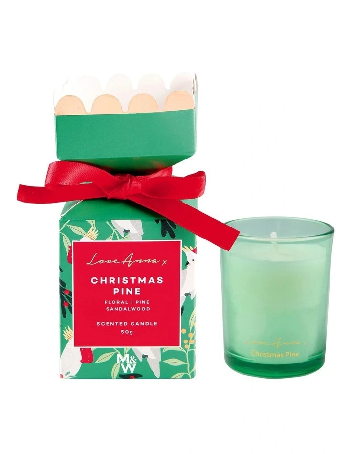 Festive Down Under Christmas Pine Fragrance Candle 50g image 1