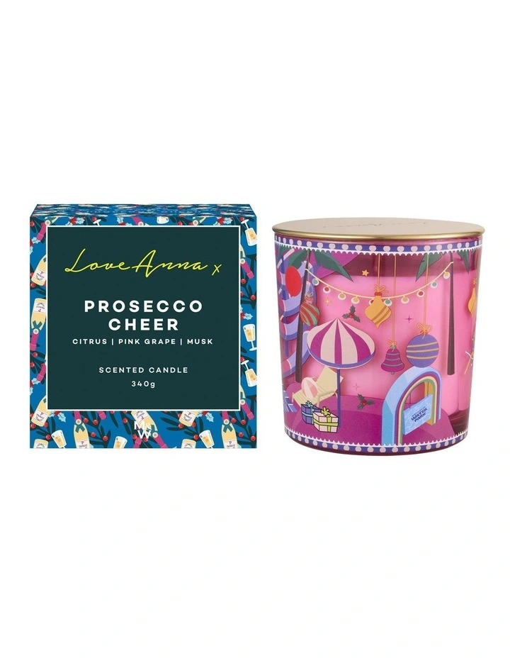 Festive Down Under Prosecco Cheer Fragrance Candle 340g image 1