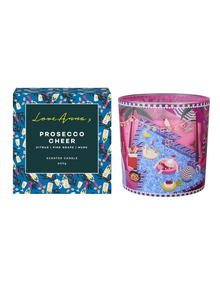 Festive Down Under Prosecco Cheer Fragrance Candle 600g image 1