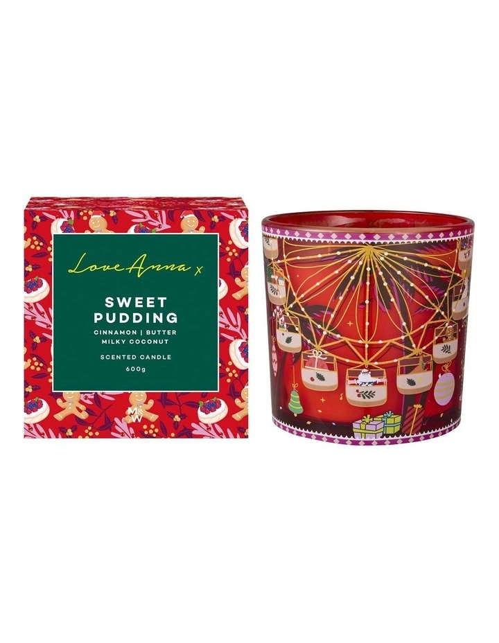 Festive Down Sweet Pudding Fragrance Candle 600g image 1