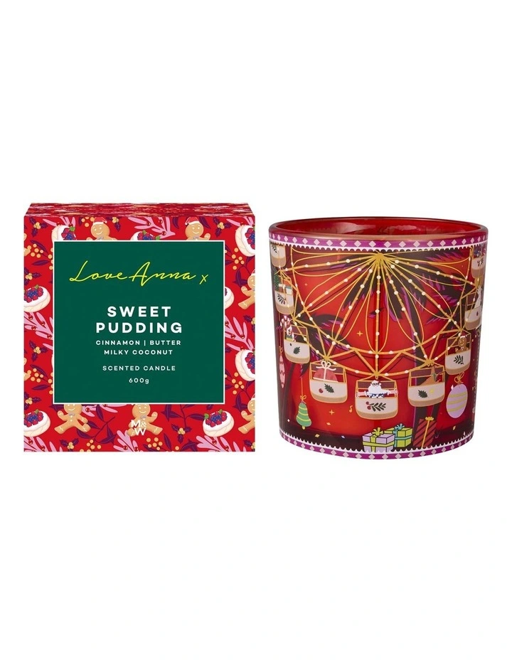 Festive Down Sweet Pudding Fragrance Candle 600g image 1