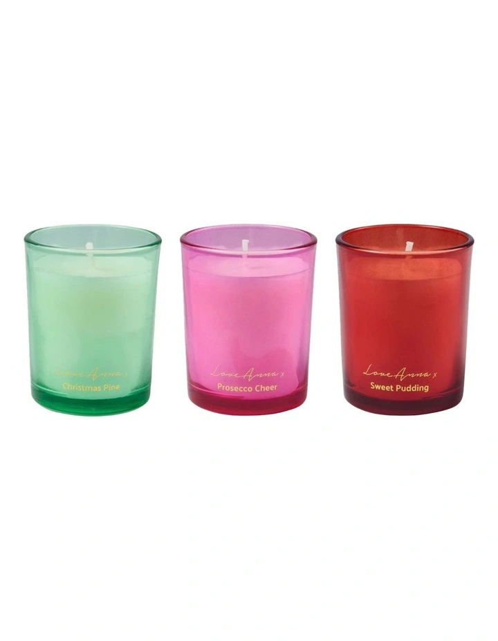 Festive Down Under Fragrance Candle 50g Set Of 3 in Multi image 3