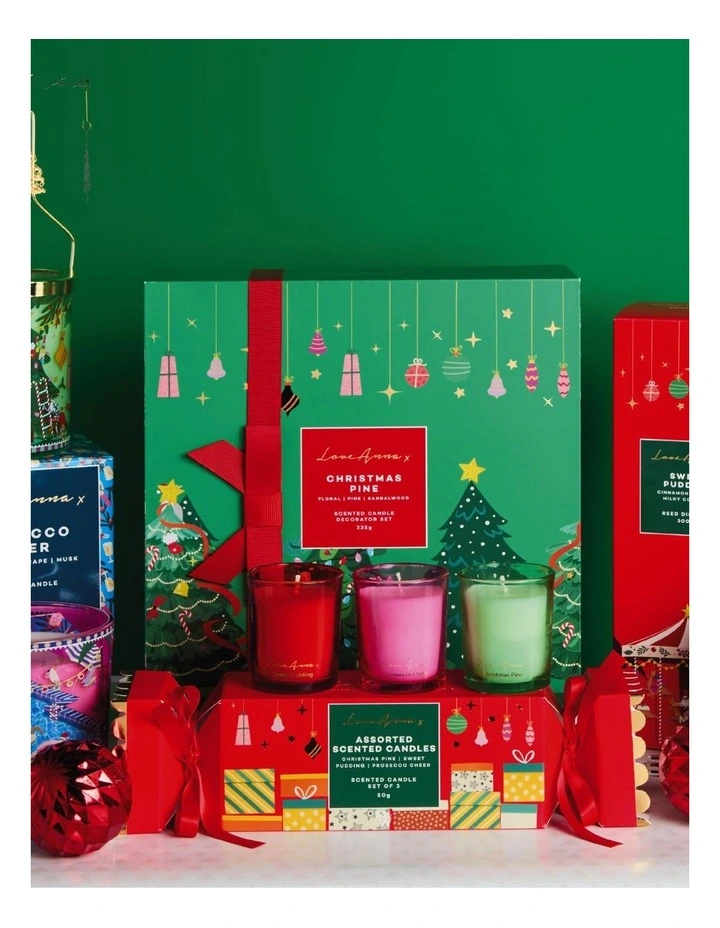 Festive Down Under Fragrance Candle 50g Set Of 3 in Multi image 4