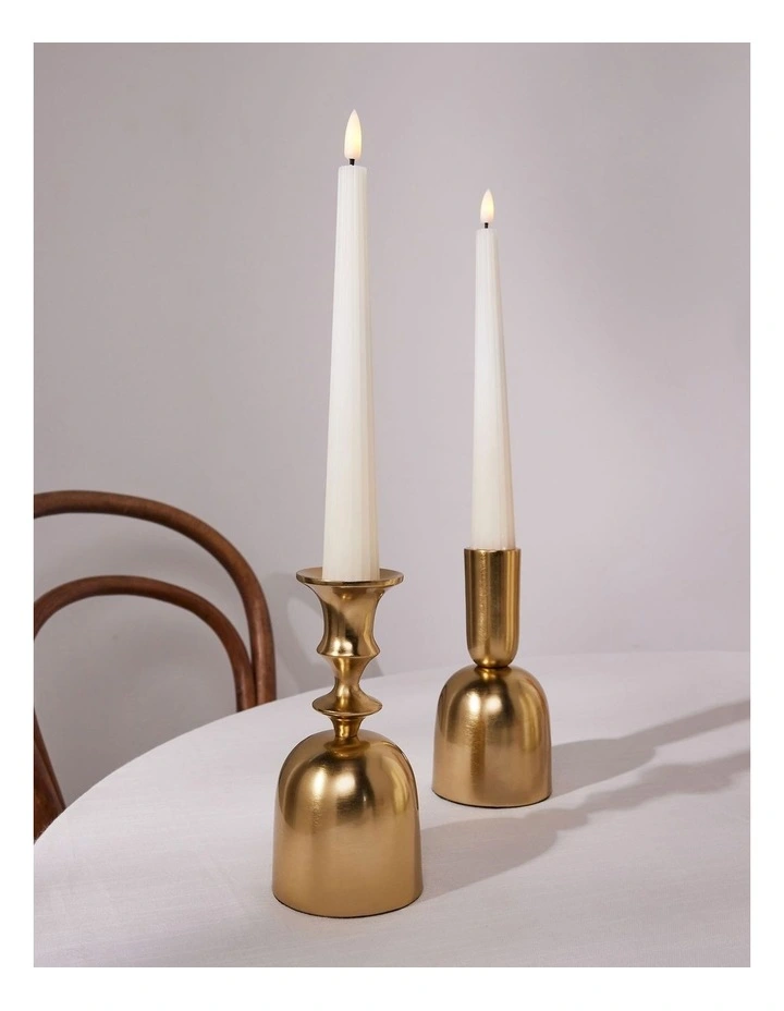 Let's Get Lit Linea LED Taper Candle Set of 2 image 3