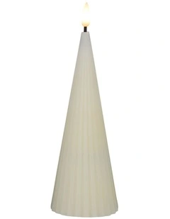 Let's Get Lit Linea LED Cone Candle 6.5x17cm Gift Boxed in Soy