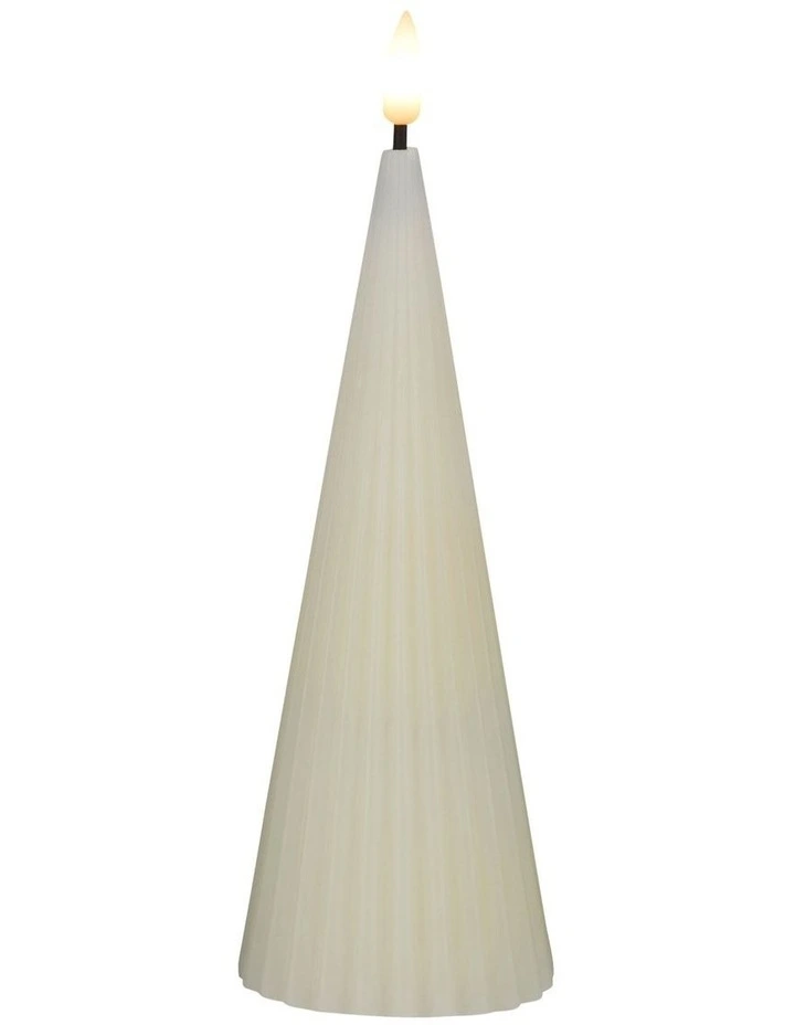 Let's Get Lit Linea LED Cone Candle 6.5x17cm Gift Boxed in Soy image 1