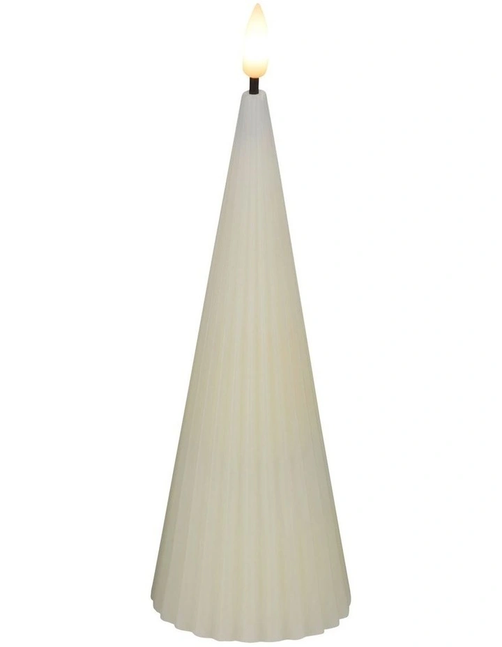 Let's Get Lit Linea LED Cone Candle 6.5x17cm Gift Boxed in Soy image 2