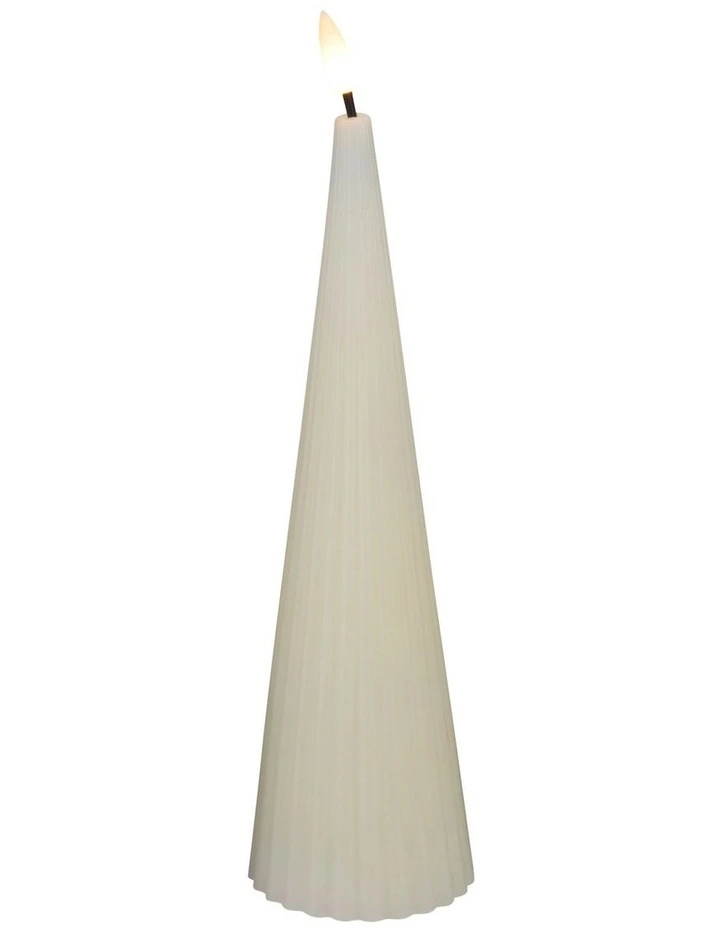Let's Get Lit Linea LED Cone Candle 7x22cm Gift Boxed in Soy image 2