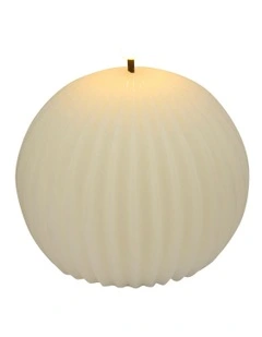 Let's Get Lit Linea LED Ball Candle 10x9cm Gift Boxed in Soy