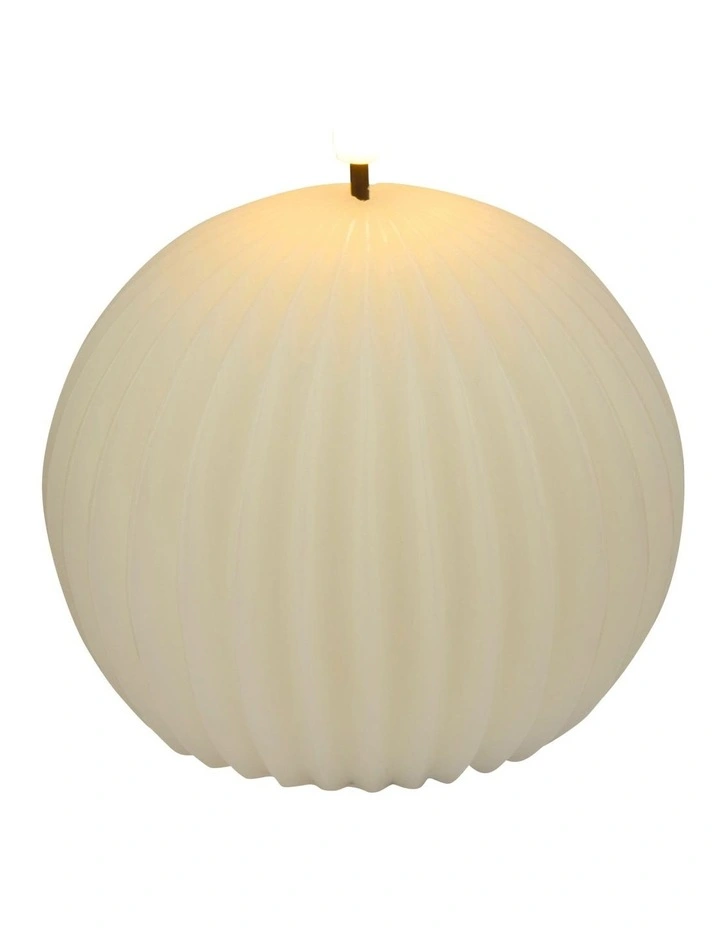 Let's Get Lit Linea LED Ball Candle 10x9cm Gift Boxed in Soy image 1