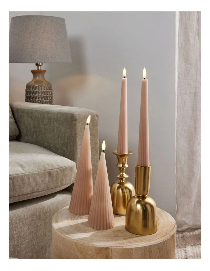 Let's Get Lit Linea LED Cone Candle 6.5x17cm image 3