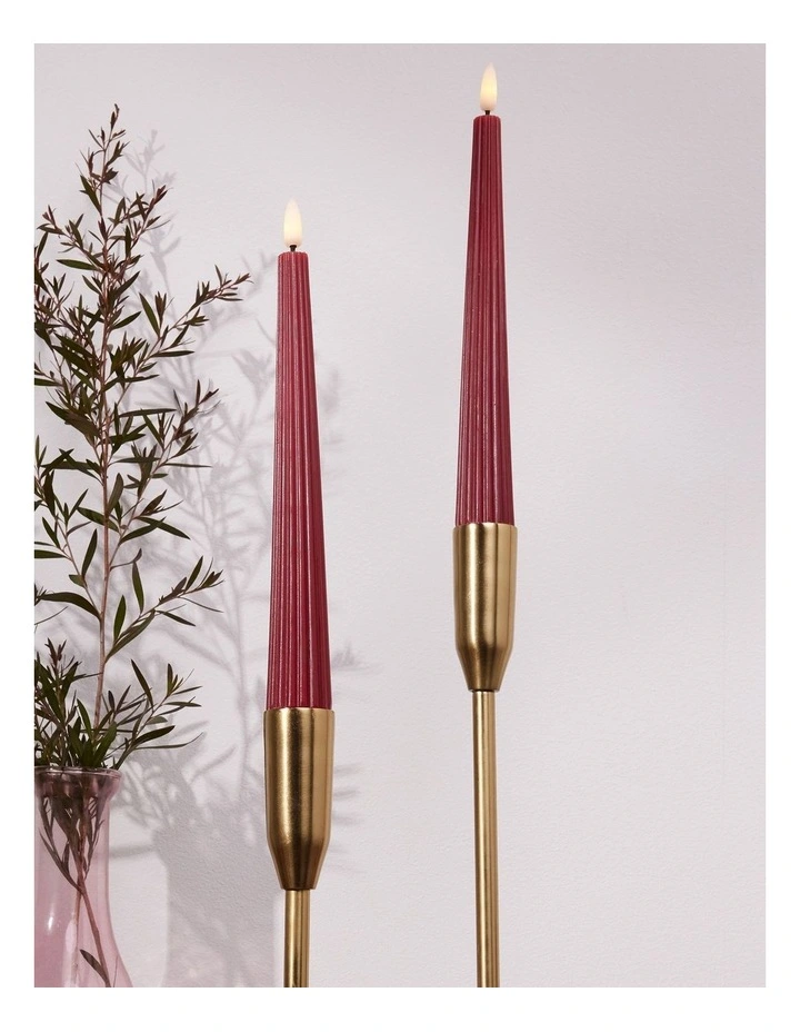 Let's Get Lit Linea LED Taper Candle 22cm Set image 2