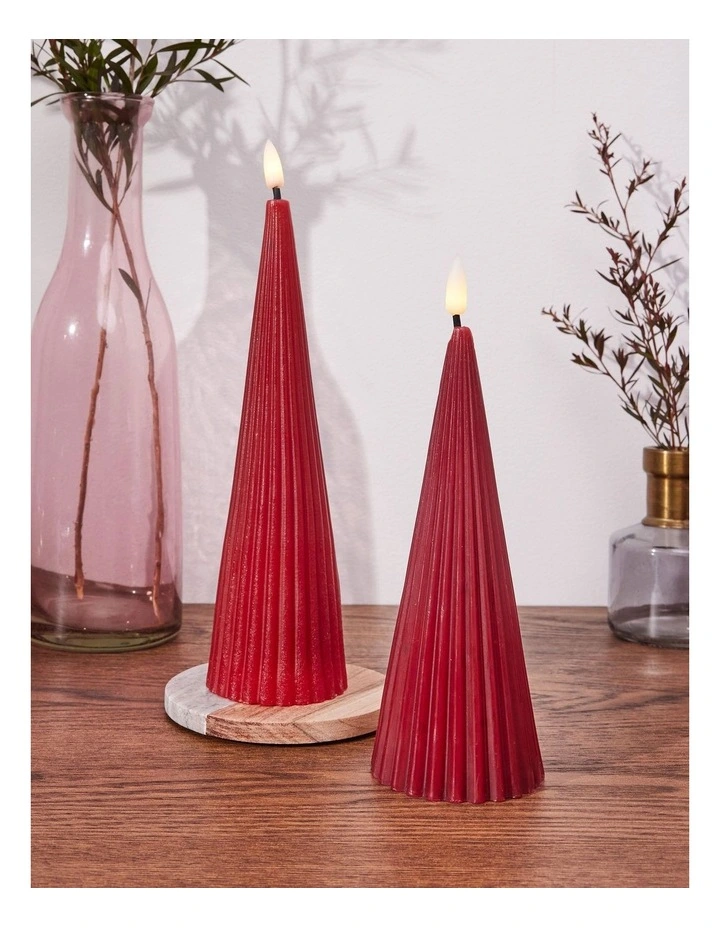 Let's Get Lit Linea LED Cone Candle 7x22cm image 3
