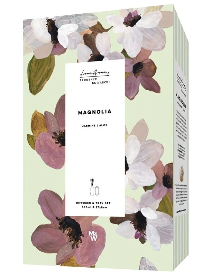 Prudence De Marchi Magnolia Jasmine Aloe Diffuser And Tray Set 200ml, 17x8cm image 5