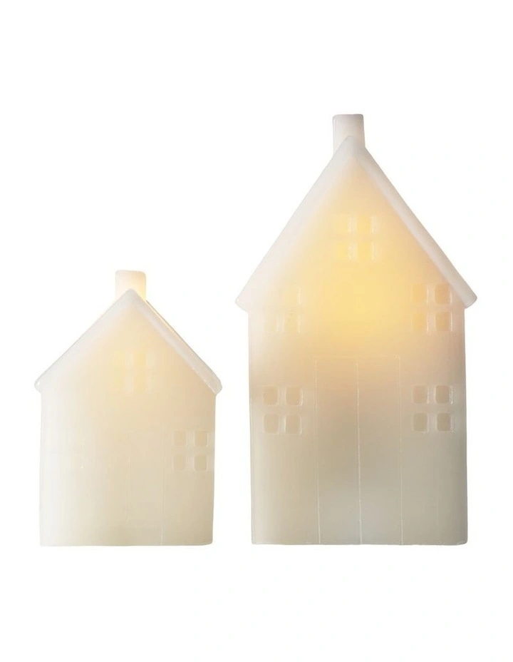 Let's Get Lit Christmas Led House 6x8cm Assorted Set of 2 Gift Boxed image 3