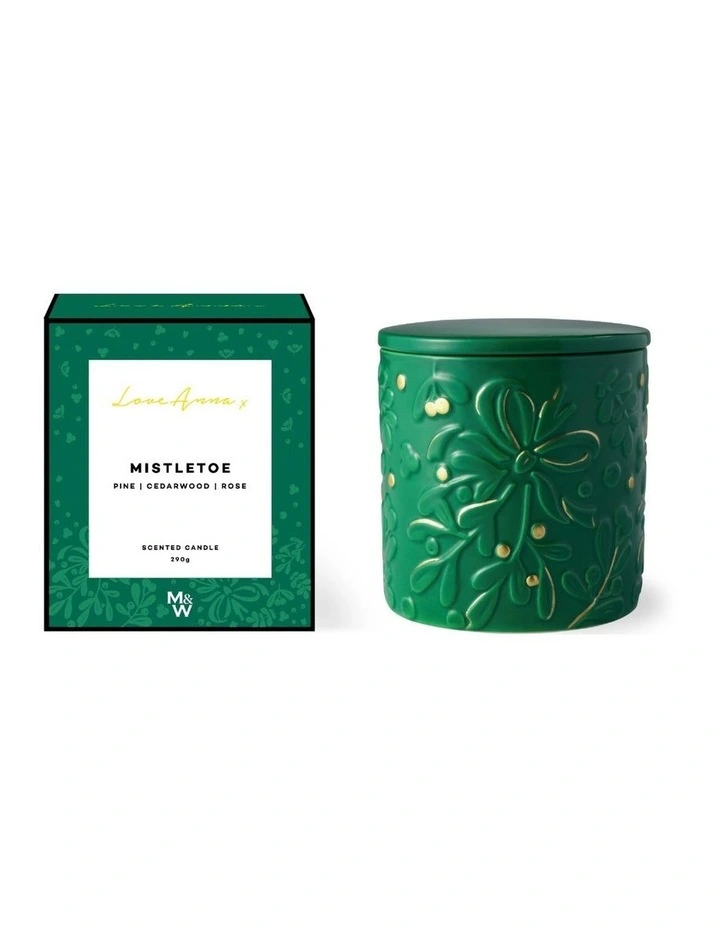 Botanika Christmas Fragrance Candle 290g Mistletoe Gift Boxed image 1