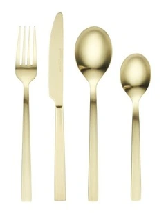Auroline 16 Piece Cutlery Set Gift Boxed in Champagne