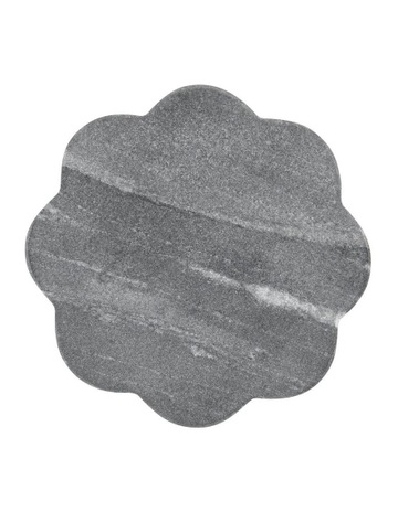 Coaster Collective Scallop Marble Coaster 11.5cm Charcoal