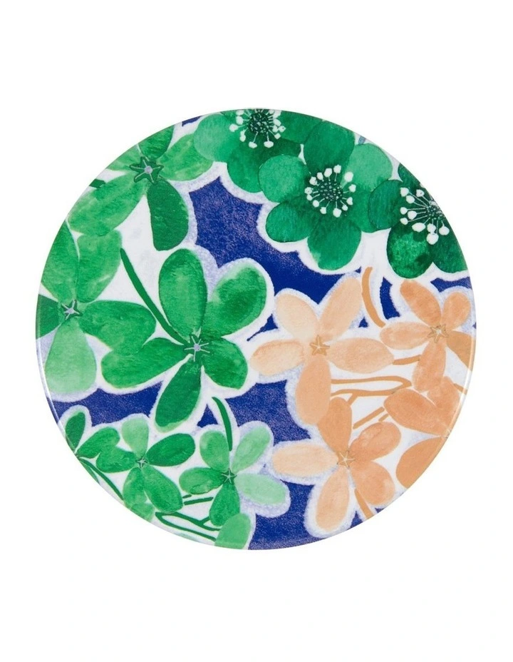 Forget Me Not Ceramic Round Coaster 10cm Green image 1