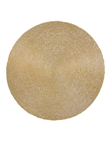 Table Accents Lace Metallic Round Placemat 38cm in Gold