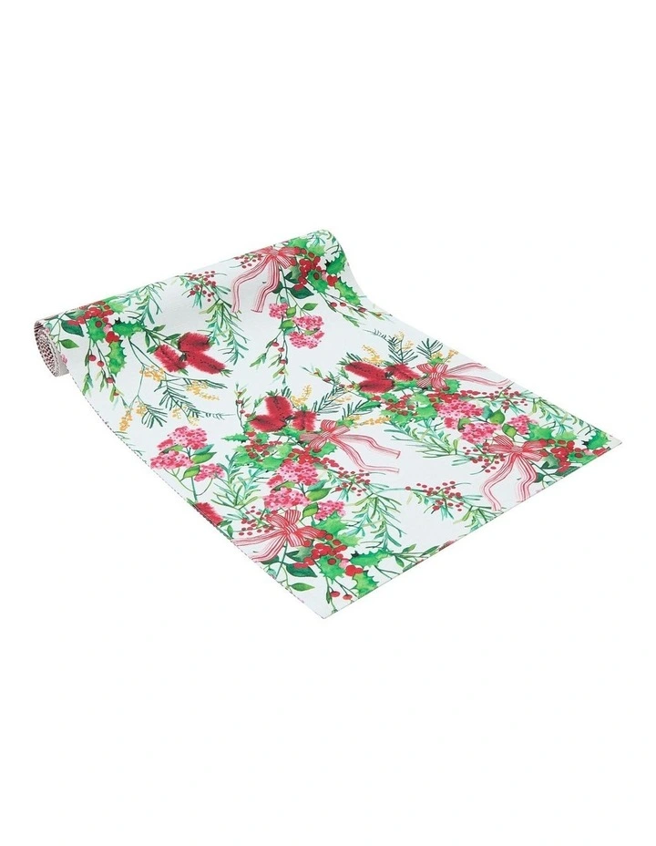 Festive Flora Cotton Runner 150x33cm in Multi image 1
