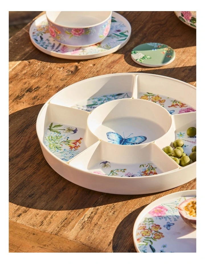 Botanica Ceramic Round Coaster 10cm in Aqua image 3