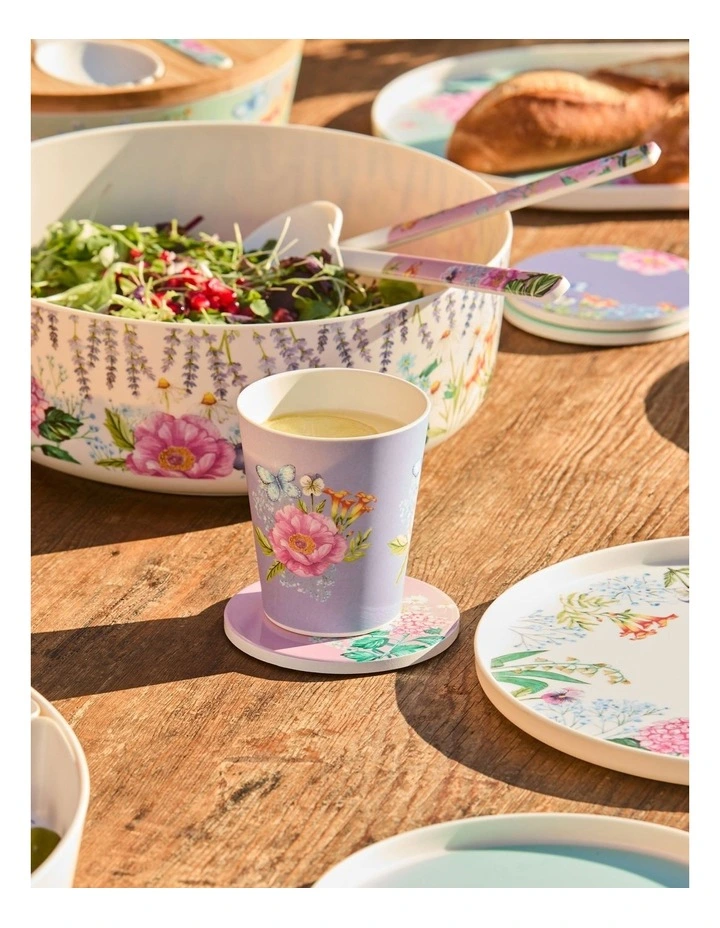Botanica Ceramic Round Coaster 10cm in Pink image 3
