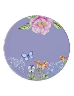 Botanica Ceramic Round Coaster 10cm in Purple