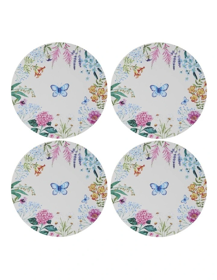 Botanica Round Cork Back Placemat 32cm Set of 4 Gift Boxed in Multi image 1