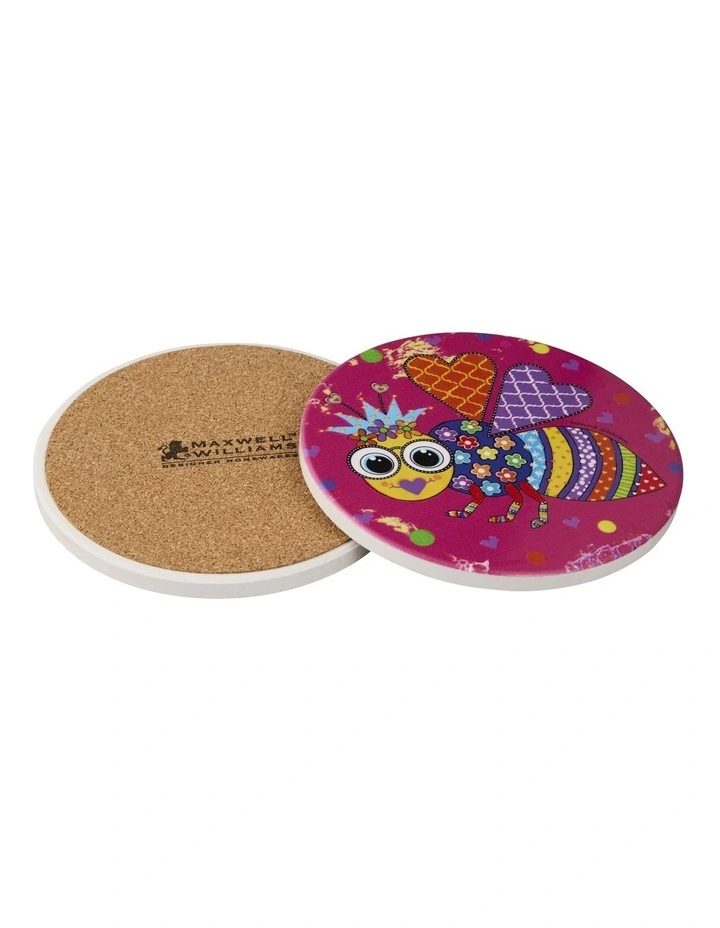 Donna Sharam Kaleidoscope Ceramic Round Coaster 10cm in Multi image 2