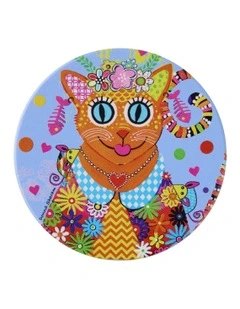 Donna Sharam Kaleidoscope Ceramic Round Coaster 10cm in Blue