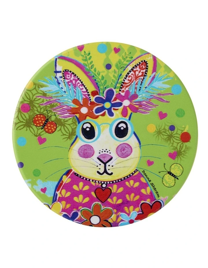 Donna Sharam Kaleidoscope Ceramic Round Coaster 10cm in Green image 1