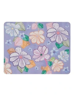 Poppy Love Cork Back Placemat 34x26.5cm Set of 4 Gift Boxed in Purple