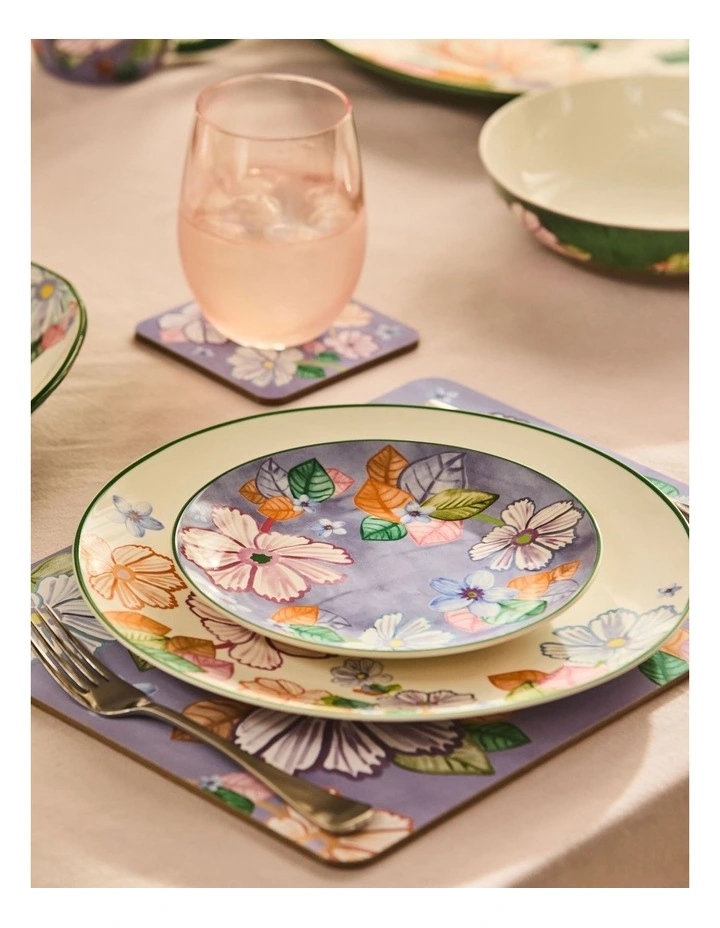 Poppy Love Cork Back Placemat 34x26.5cm Set of 4 Gift Boxed in Purple image 3