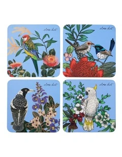 Eloise Short Native Grace Cork Back Coaster 10.5cm Set of 4 in Multi