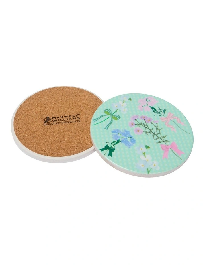 Cherish Ceramic Coaster 10cm Set of 4 Gift Boxed in Multi image 2