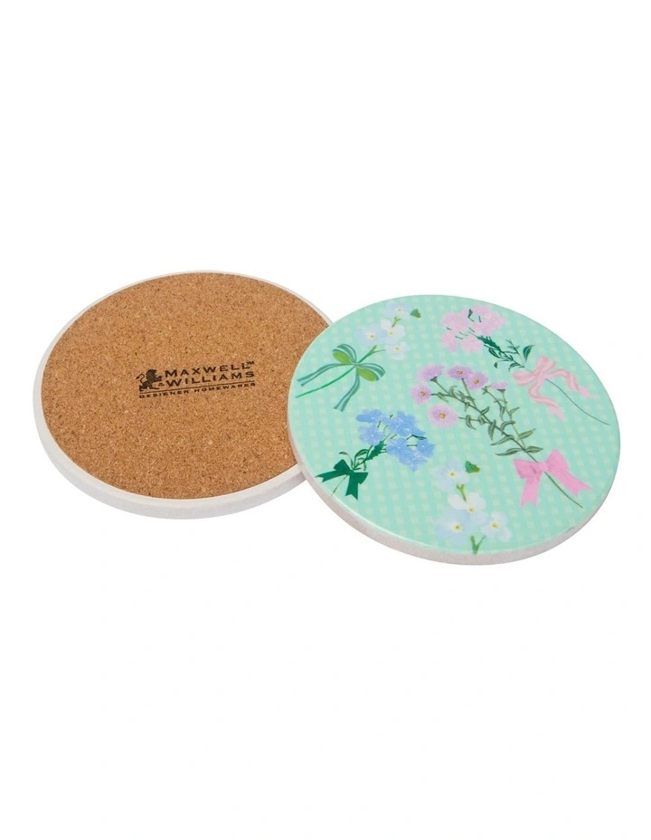 Cherish Ceramic Coaster 10cm Set of 4 Gift Boxed in Multi image 2