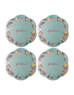 Fa la la Scallop Cork Back Placemat 32cm Set of 4 Gift Boxed