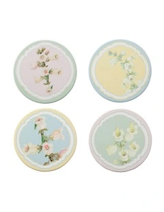 Royal Botanic Gardens Foxglove Ceramic Coaster 10cm Set of 4 Gift Boxed